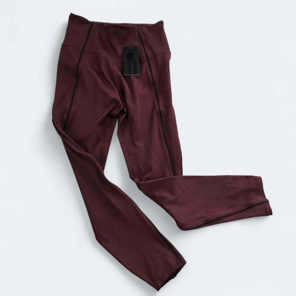 NEW Leg End Women's Burgundy High-Waisted Leggings Size Medium